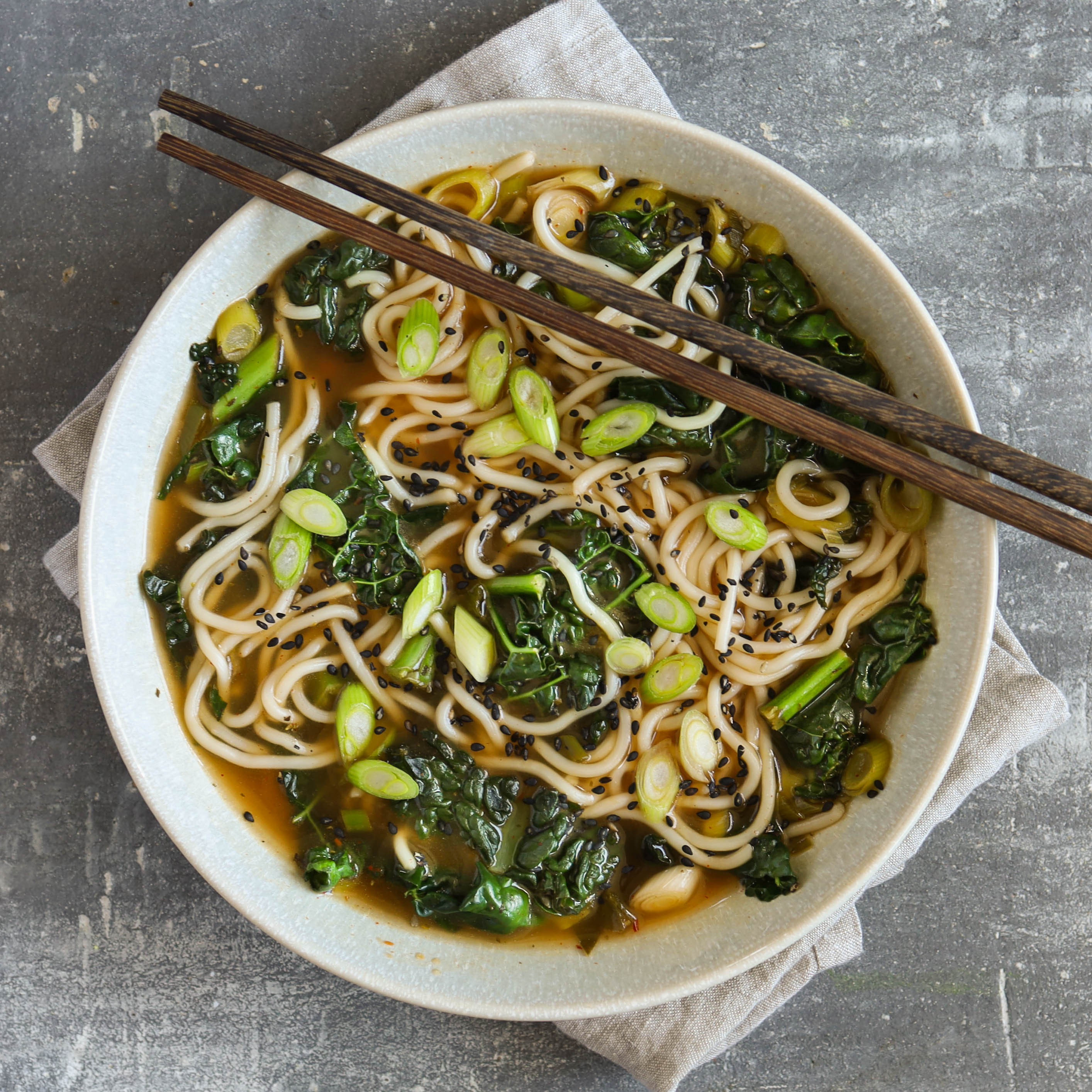 Garlic & Ginger Noodle Soup - The Groovy Food Company