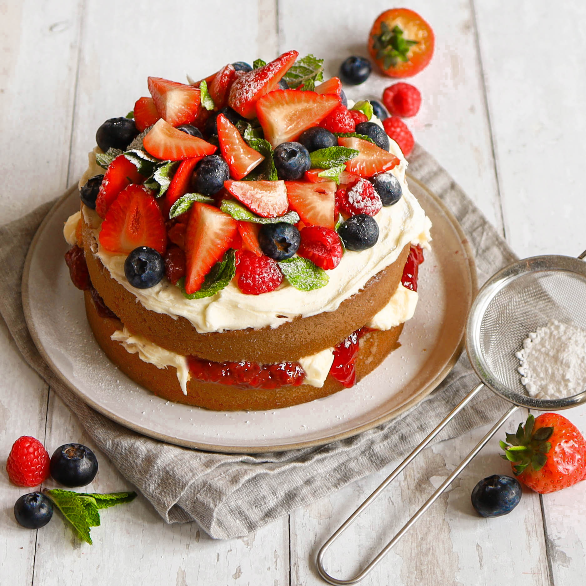 Victoria Sponge Cake - The Groovy Food Company
