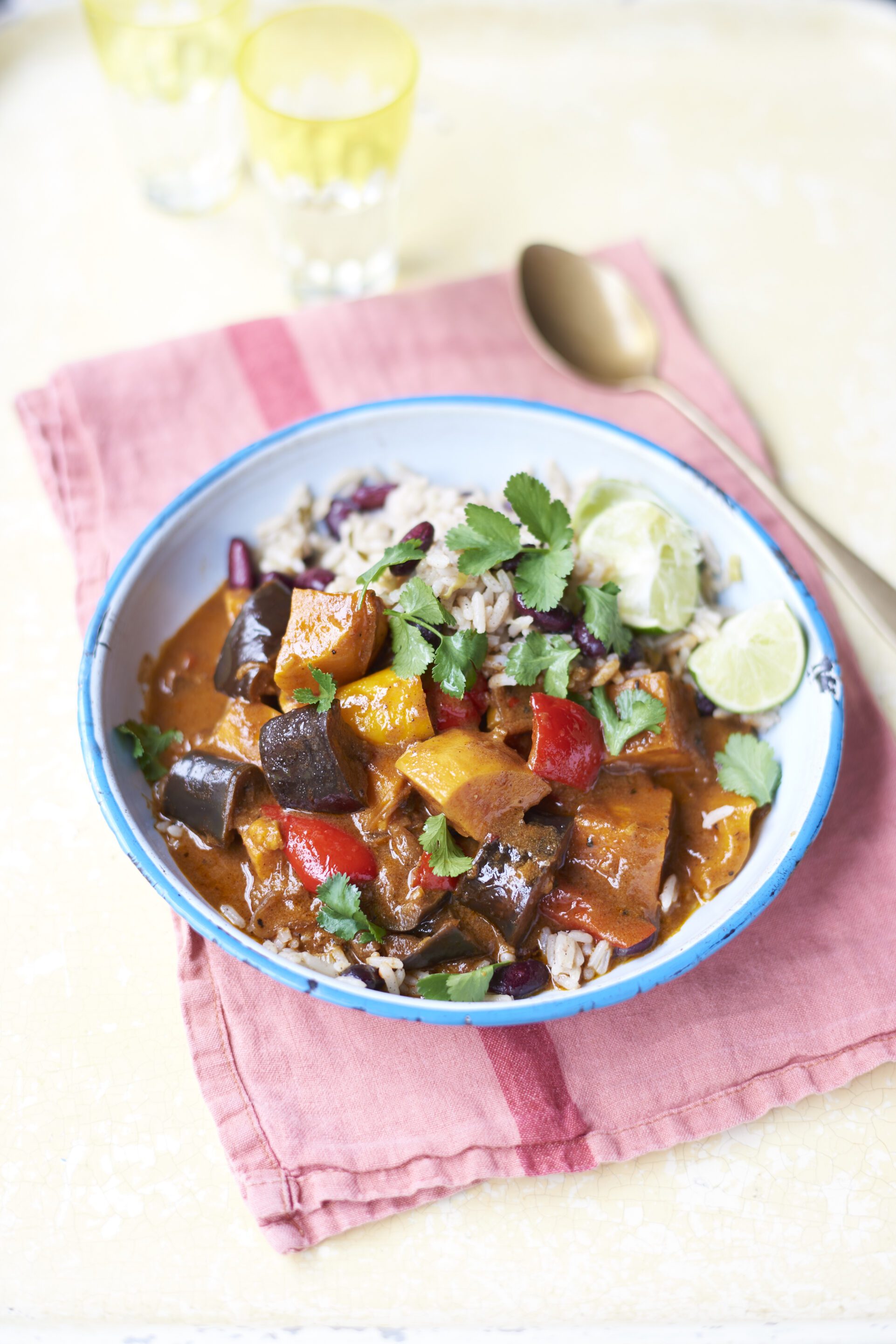 Veggie Jerk Pepper Pot Stew with Rice &amp; Peas - The Groovy Food Company