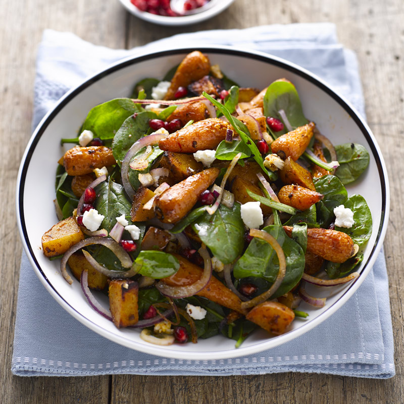 Moroccan Roasted Sweet Potato and Carrot Salad - The Groovy Food Company